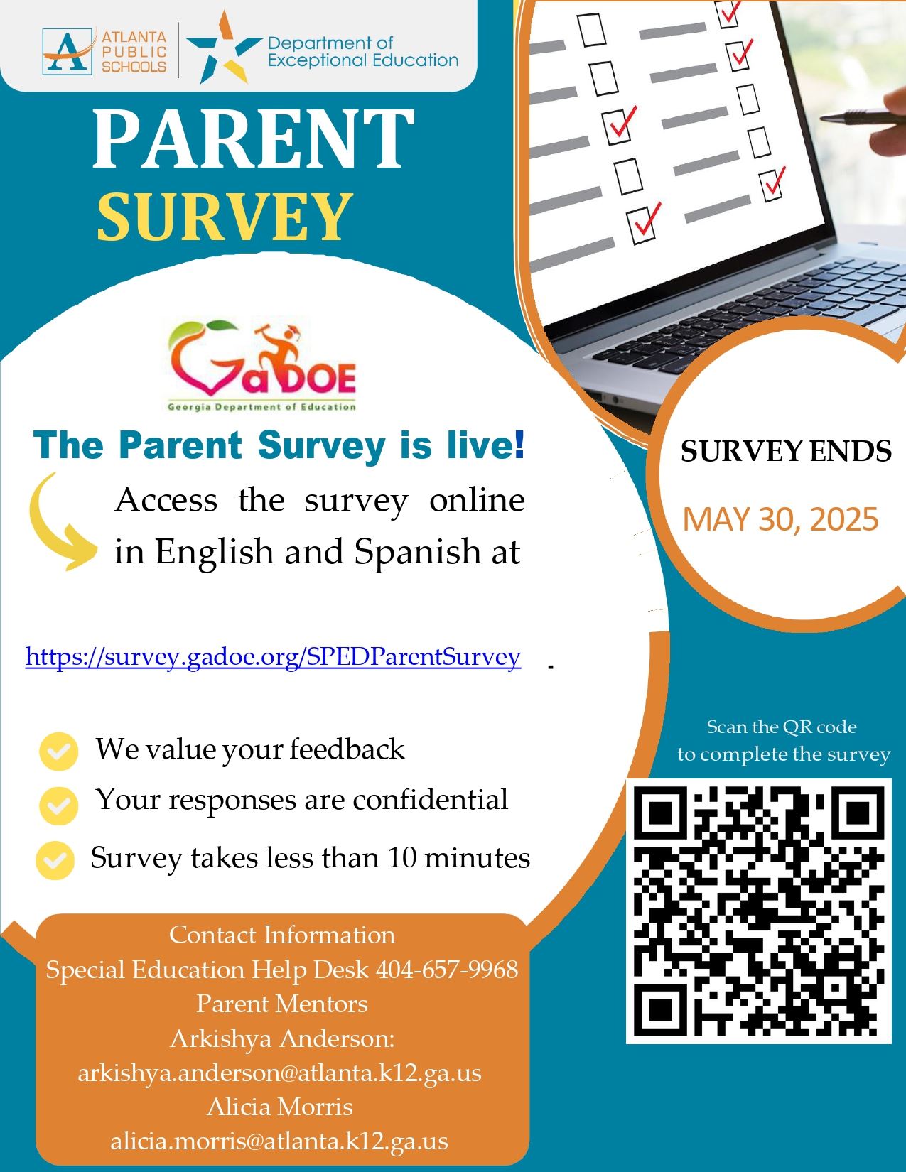The Parent Survey Invitation with QR Code